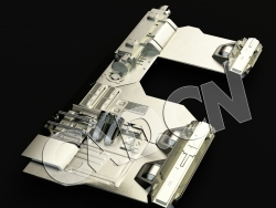 C4D科幻飞行器机械零件模型 Spaceship Kit Mechanical parts-21