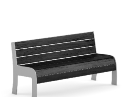 公园长椅休闲椅子