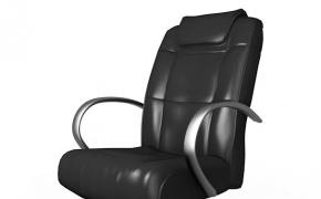黑色办公室 老板椅 转椅 真皮座椅C4D模型 Office chair 3D model