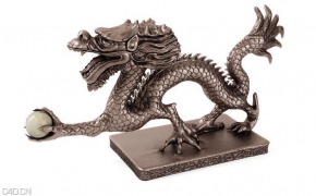 中国龙工艺摆件C4D模型 China Dragon 3D model