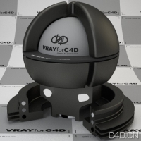 vray for c4d材质：BRDF Metal Black