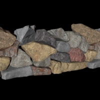 石墙3D模型 The wall 3D Model