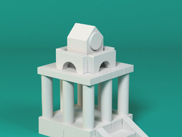 低面卡通国会大厦图标模型Capitol