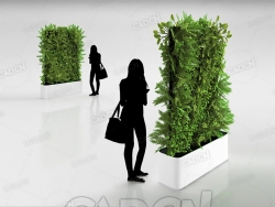 景观植物墙绿墙C4D模型