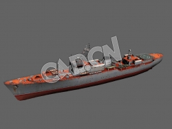 C4D海军舰艇军舰舰船-乌格拉号驱逐舰模型 Ugra 3d Model