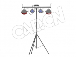 C4D酒吧舞厅DJ舞台灯光模型 Chauvet DJ Gigbar 2