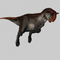 跳跃的恐龙3D模型（带绑定及动作）Dinosaur 3d model-jump1