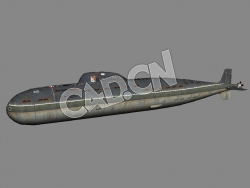C4D维克托级攻击型核潜艇模型 Victor I class submarine 3d Model