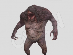 变异怪兽僵尸小鬼C4D模型(包含动作和绑定)