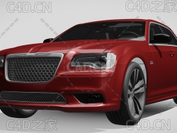 克莱斯勒300-srt8-lx2豪华汽车轿车2014款C4D汽车模型下载