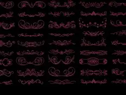 45个C4D花草边动画工程文件 花边翻转动画 Lace animation