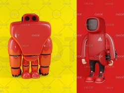 卡通电视人人物角色模型