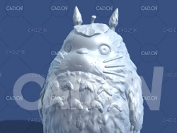 龙猫动漫卡通角色雕塑C4D模型 Totoro2