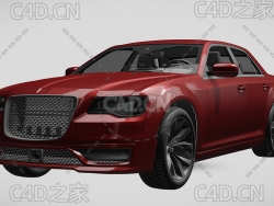 克莱斯勒300-srt-lx2豪华汽车轿车2018款C4D汽车模型下载
