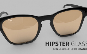 黑框眼镜3D模型 C4D Hipster Glasses