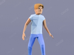 低面多边形男人模型Human