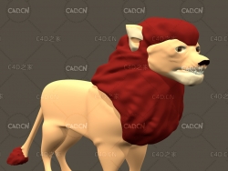 卡通狮子C4D模型 lion