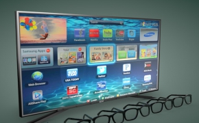 索尼智能电视C4D模型 Sony Smart TV 4K 3d model