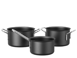 Eva Solo黑线三件套锅具3D模型素材下载Black Line Trio Pot Set by Eva Solo