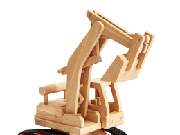 法格斯挖掘机玩具3D模型素材下载Fagus Excavator Toy by Fagus