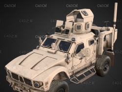 美军武装战车M-ATV防地雷反伏击车C4D模型
