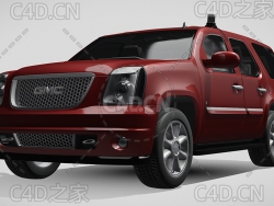 吉姆西汽车GMC德纳利联邦调查局警车SUV越野车C4D汽车模型下载