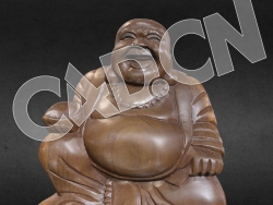 C4D弥勒佛木雕塑像模型 Laughing Sitting Buddha