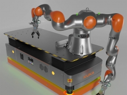 KUKA库卡KMP1500移动机器人平台搭载LBR iiwa 14双臂协作机器人工业自动化设备3D模型Robot Kuka Iiwa 14 On Kmp1500