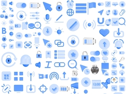 126个互联网交互界面图标icon模型3d立体素材