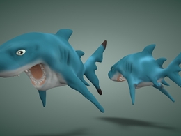 卡通鲨鱼C4D模型 shark cinema4d