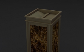 垃圾桶C4D模型 Trash 3D model