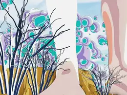 C4D森林里的一双脚剪贴画创意工程 FLAILFEET