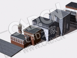 7 种屋顶样式C4D模型 7 Roof Styles