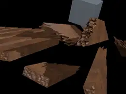 C4D木板砸断动画工程 Wood destruction