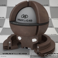 vray for c4d材质：Brown Leather BRDF 001