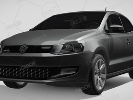大众polo-bluegt家用汽车轿车2012款C4D汽车模型下载