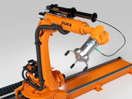 工业自动化六轴机械手臂KUKA KR210机器人3D模型含Blend/C4D/OBJ/FBX格式下载Robot Kuka Kr210 Rigged Quick Animation