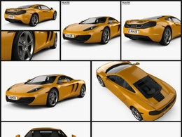 2013款迈凯轮F1赛车C4D模型