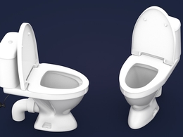 卫生间坐便器 厕所马桶C4D模型 Toilet 3d model