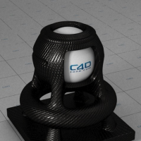 C4D VRAY材质：Carbonio Nero