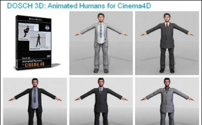C4D人物模型合集（动画绑定）DOSCH DESIGN – 3D: Animated Humans for Cinema4D