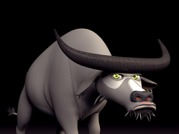 卡通水牛3D模型 Ox Cartoon Rig 3d model(MAYA)