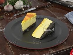 奶酪肉松蛋糕C4D模型 Cake
