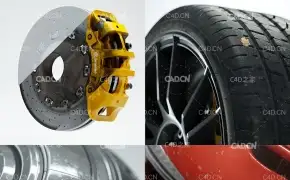 C4D汽车钢圈轮胎车漆材质预设 Automotive Realistics Shaders