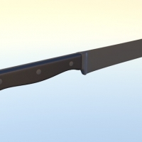 厨房厨具模型：菜刀C4D模型 Kitchen Knife