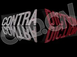 C4D对称创意立体字电影片头文字标题文字模型 Contradiction 3d model