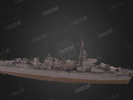 波兰海军格兰夫号布雷舰狮鹫号装甲巡洋舰C4D模型下载Gryf 3d model