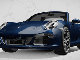 保时捷911-carrera-4-gts敞篷车豪华汽车跑车超跑2015款C4D汽车模型下载