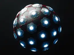 C4D实用工程第529季：蓝色发光科幻圆球创意C4D工程 C4D Project[Cinema4D - Octane]