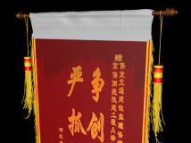 锦旗3D模型 奖旗三维模型 Pennants model